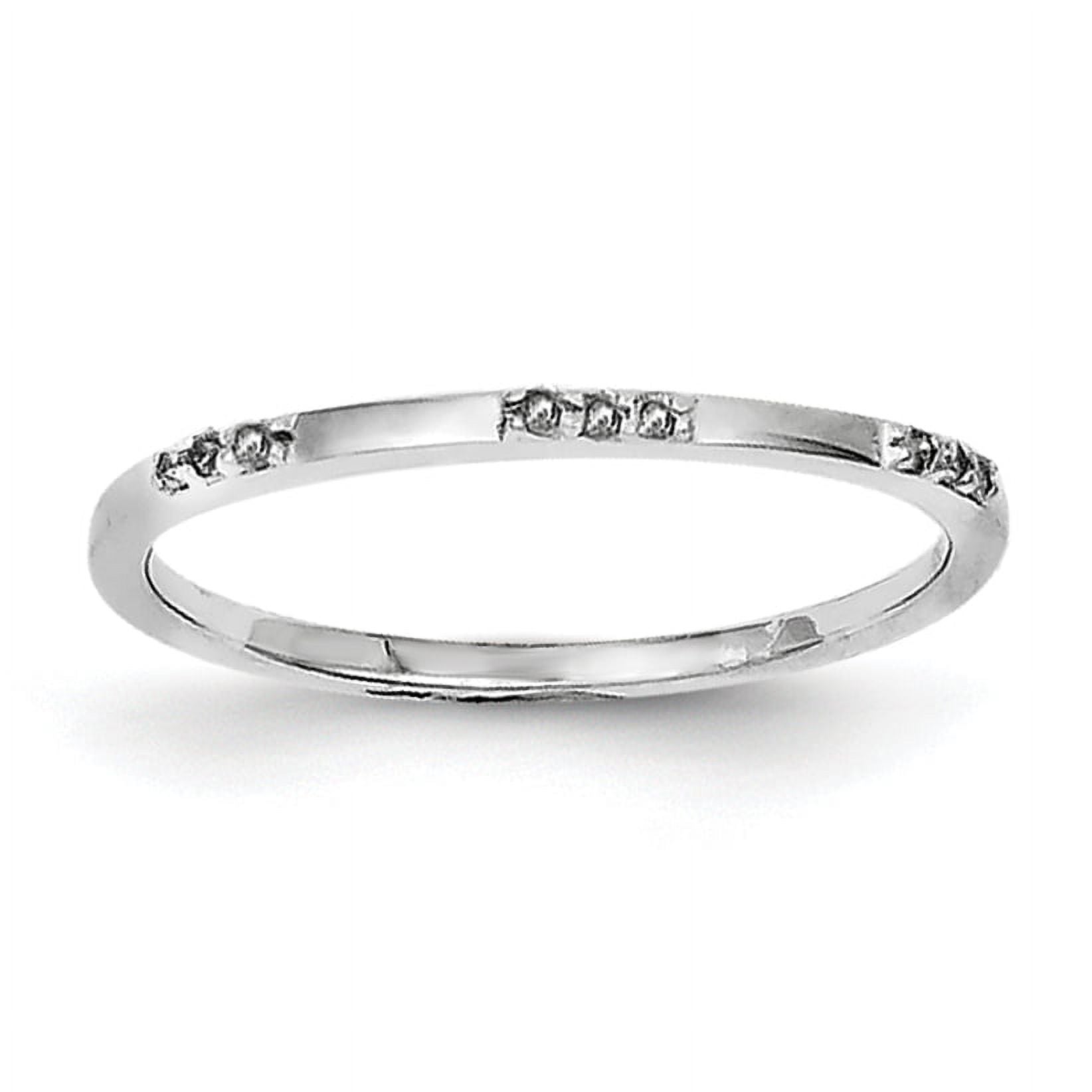 Rhodium Plated Diamond Ring J296