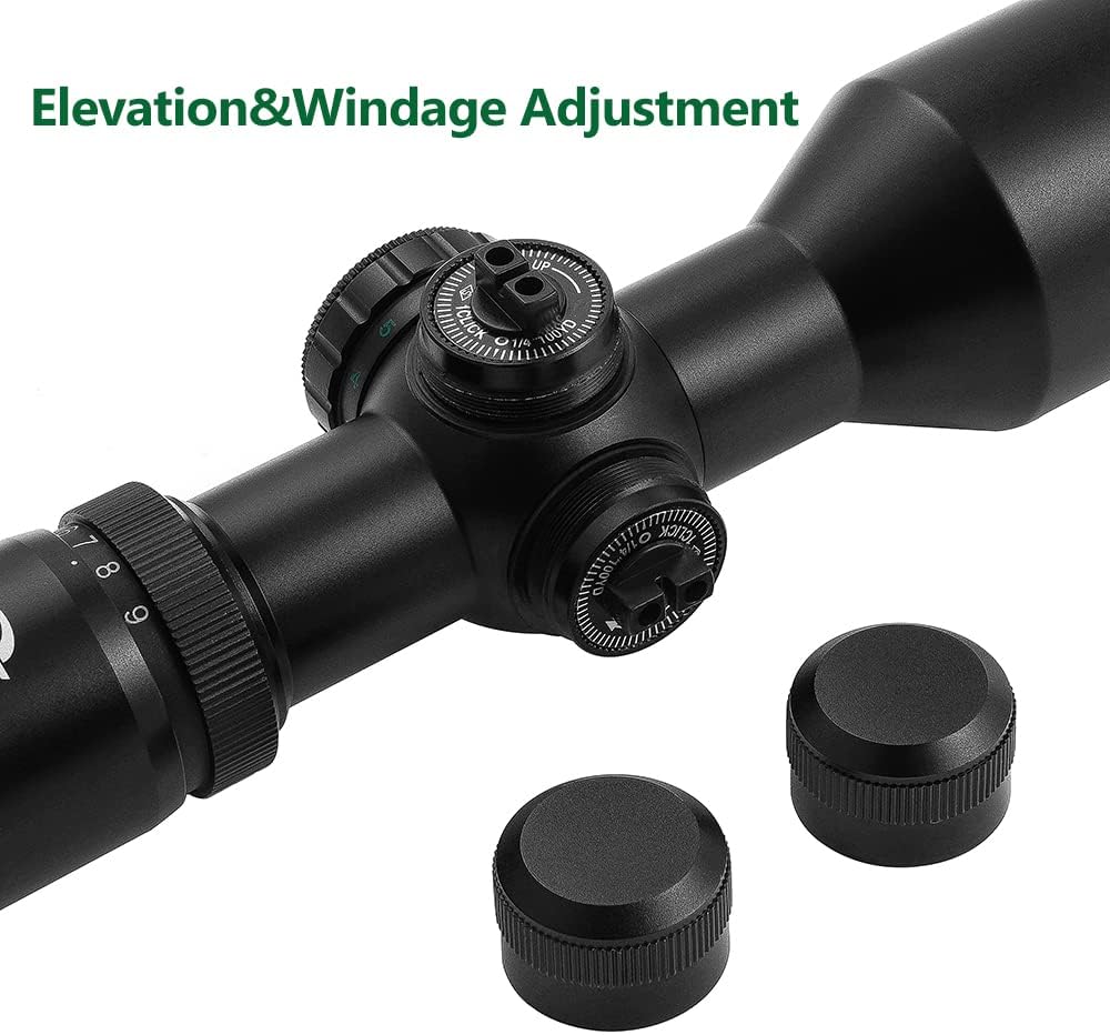 Compact Rifle Scope Red Green Illuminated Mil-dot Reticle Pack of 2 F5913