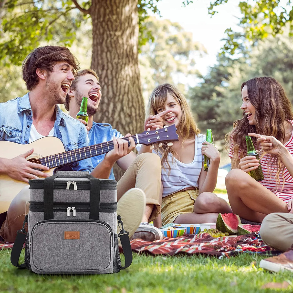 Grey Insulated Lunch Bag 21L V119