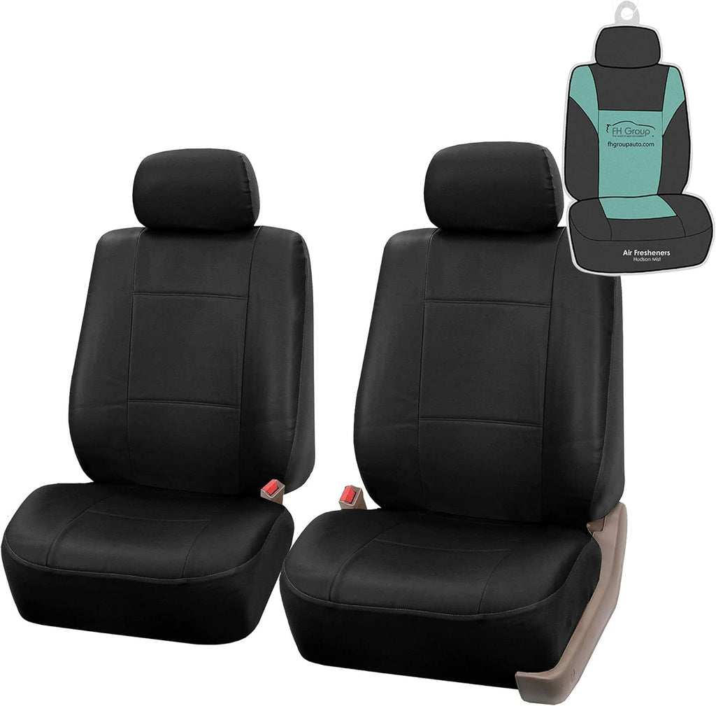 Tan PU Leather Front Car Seat Covers L4083