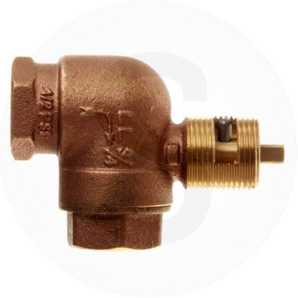 3/4 inch Angled Gas Fire Pit Shut Off Valve Kit with Pewter Flange and Key U11333