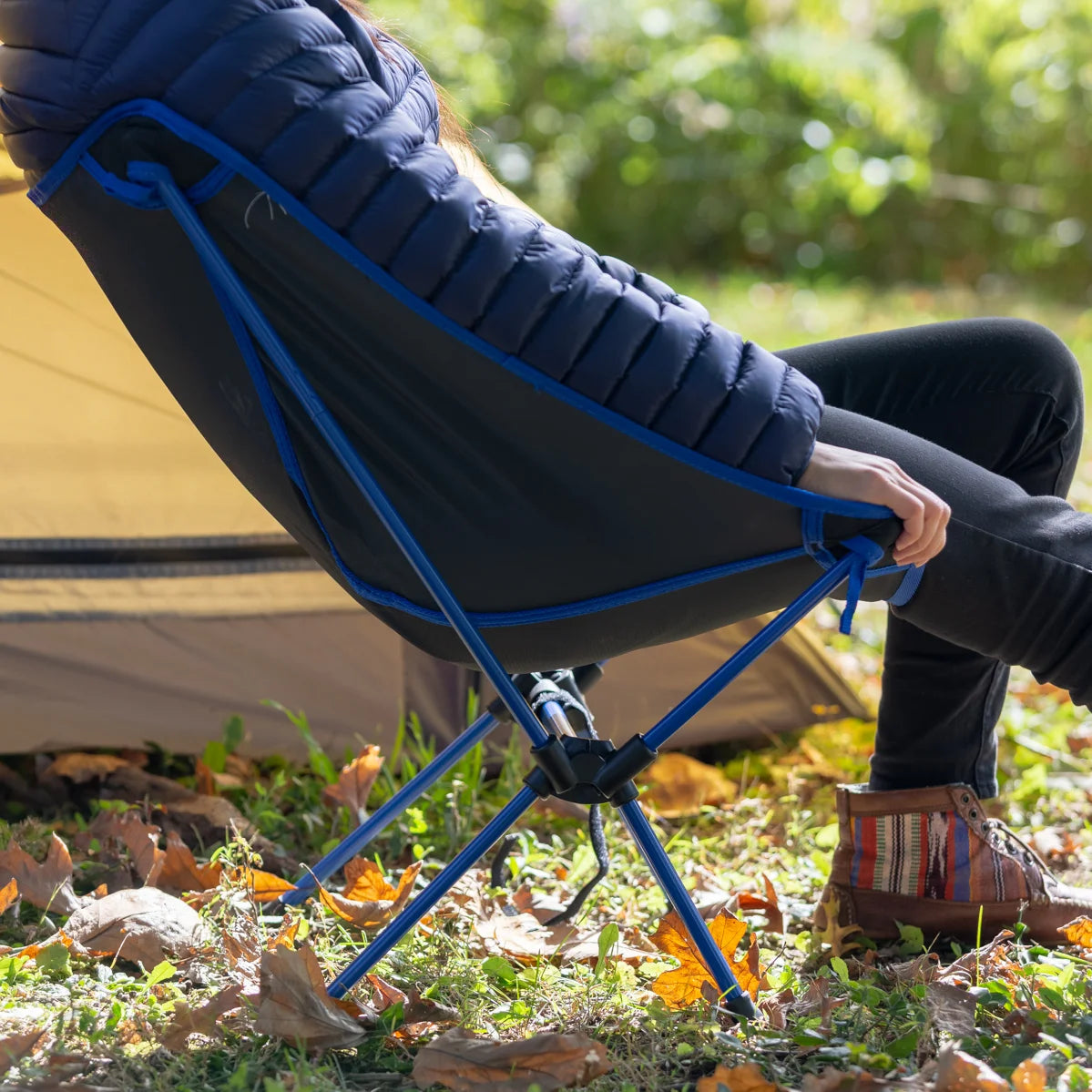 Compact Folding Backpacking Chair, Black O9331