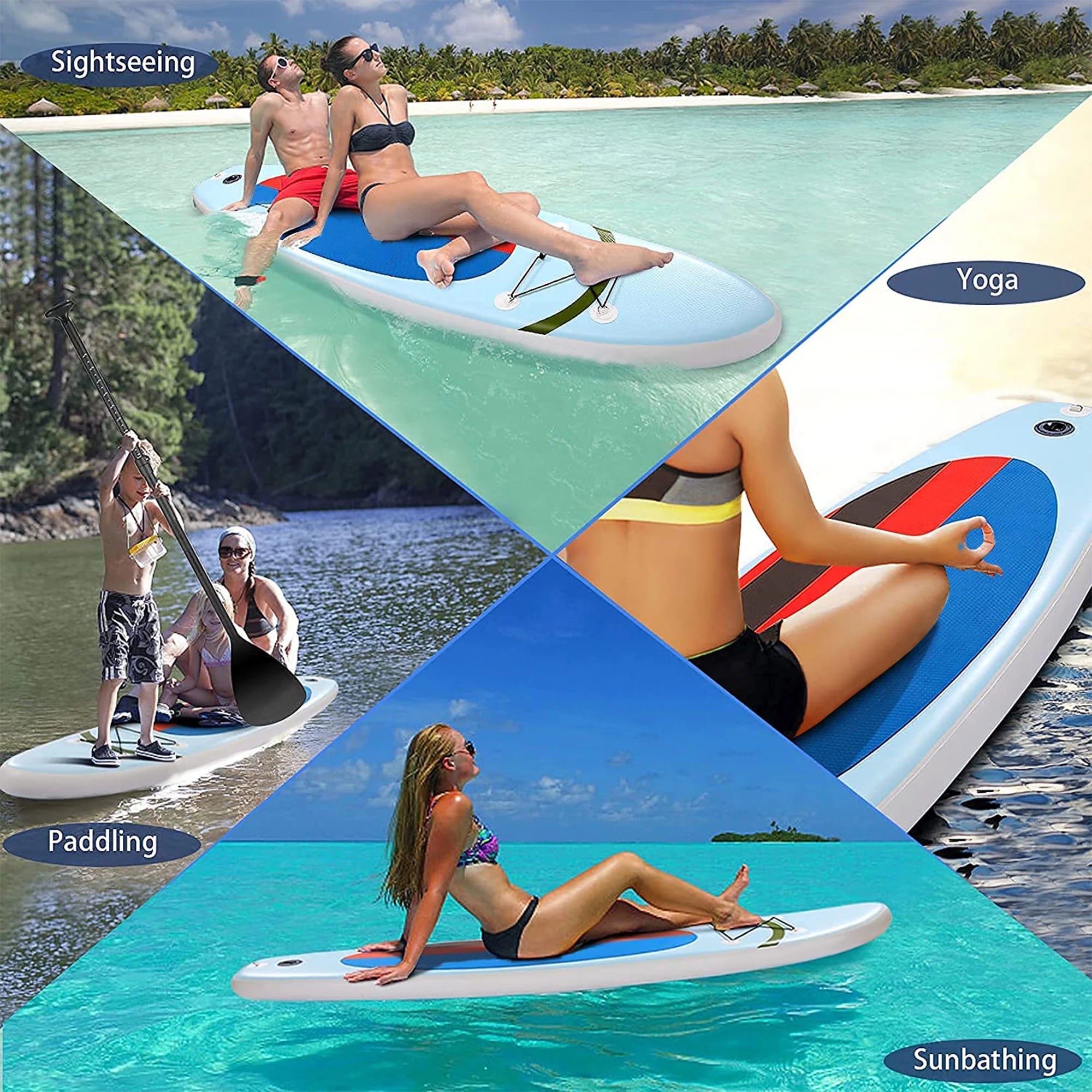 Red Inflatable Stand Up Paddle Board with Bag G5407