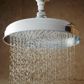 Chrome Rainfall Shower Head with Ornate Arm H425