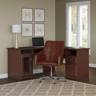 L-Shape Desk and Chair Set Harvest Cherry M465