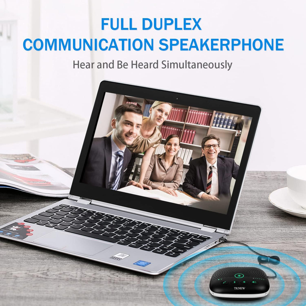 Bluetooth Speakerphone Conference Speaker with 4 Noise Cancellation Mics, Pack of 2 K5691