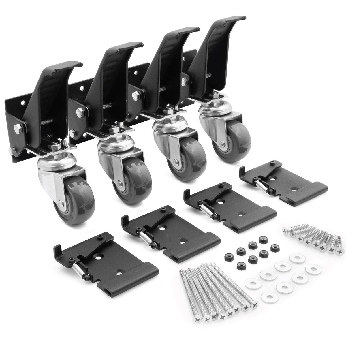 Heavy Duty Retractable Caster Kit with Spring Lock Q329611