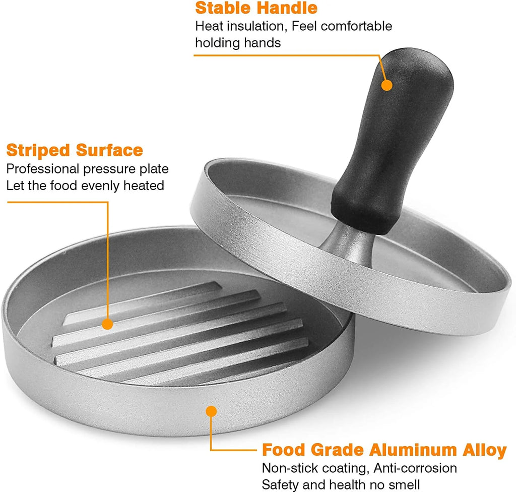 Griddle Tool Set Flat Top Grill Accessories Kit with 304 Melting Dome Lid, Spatulas, Scraper, Egg Rings, Burger Press Carrying Bag & Squirt Bottles Y346