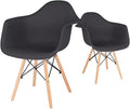 Black Plastic Arm Dining Chairs, Set of 1 M39826