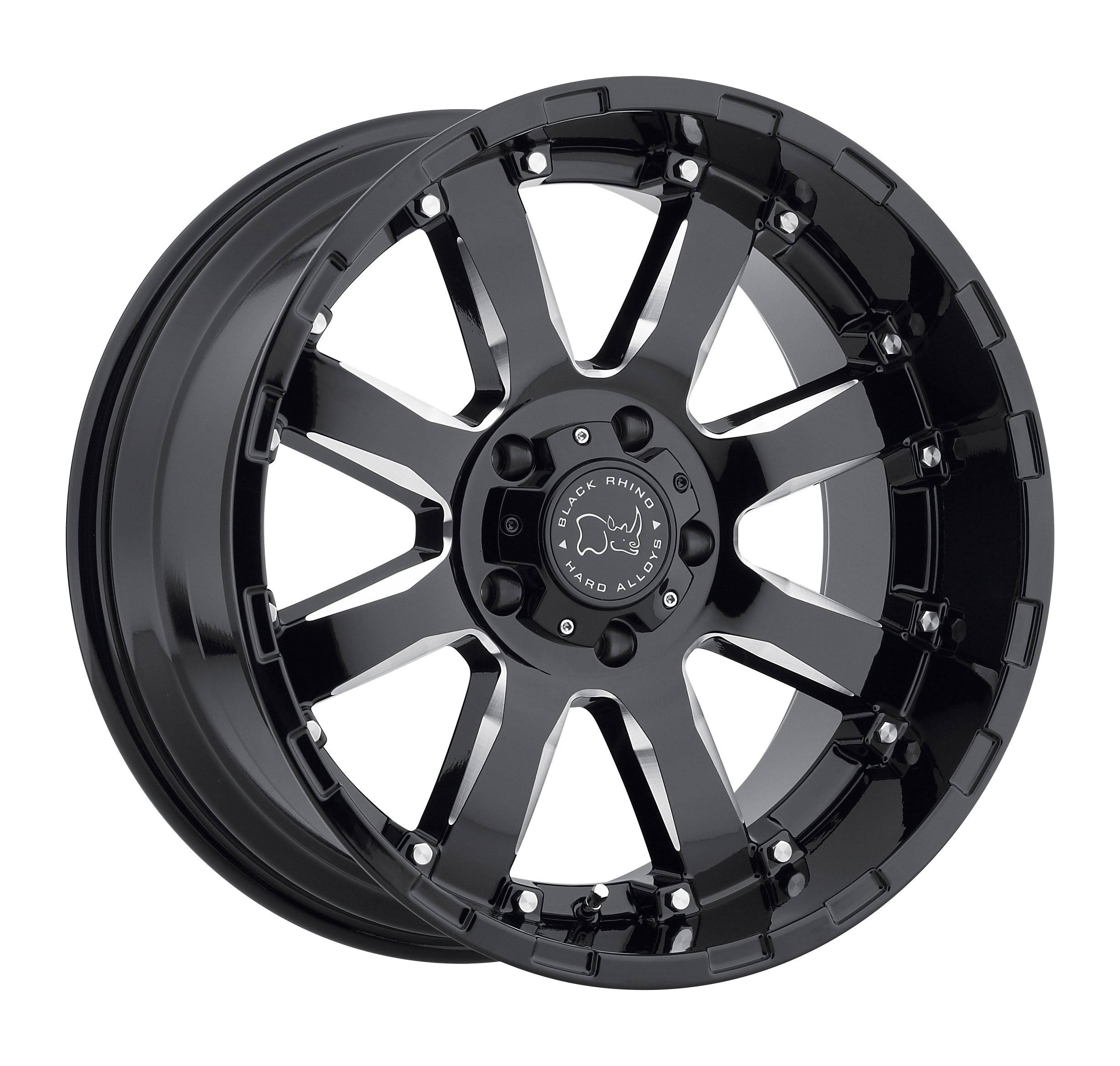 Black Rhino Sierra Gloss Black Milled Spokes 8x170 -12mm L50978