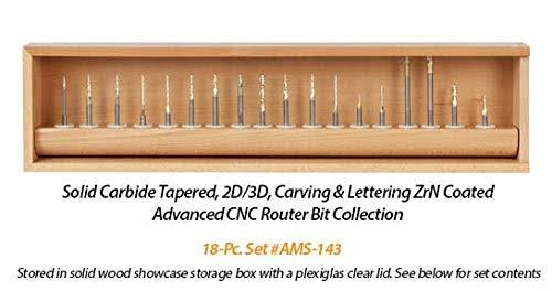 4-pc ZrN Coated 1/4x22 Shank Router Bit S953