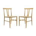 Natural Woven Rattan Dining Chair Set of 2 I3946
