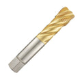 4 Flute Spiral Flute Tap, High Speed Steel, Tin Finish O701317