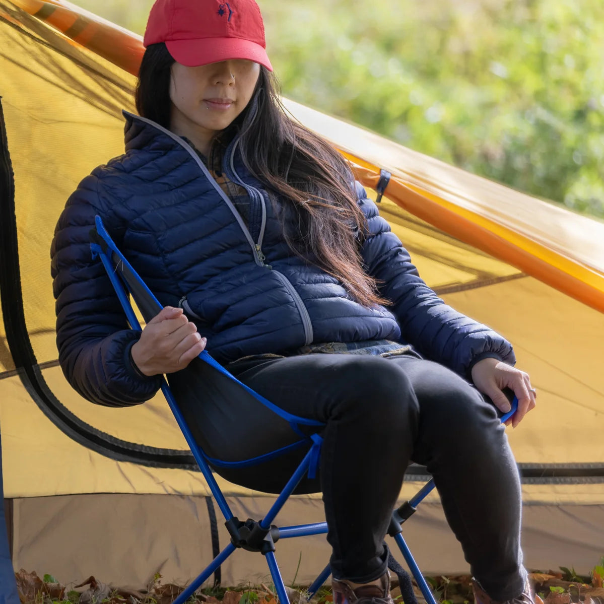 Compact Folding Backpacking Chair, Black O9331