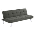 Modern Fabric Upholstered Tufted Sofa Bed in Gray P125282