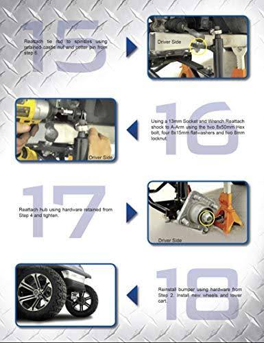 6x22 A-Arm Lift Complete Kit for Club Car Precedent Golf Carts B1222