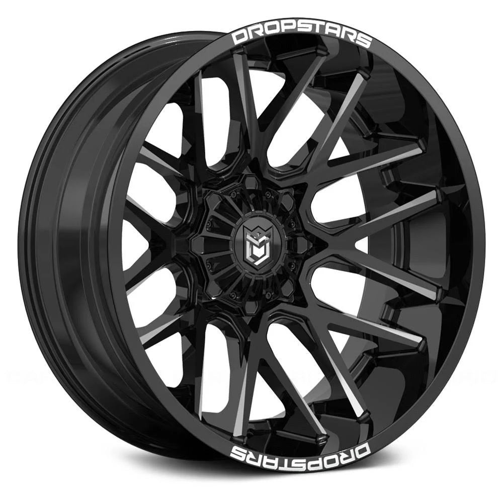 Black/Milled 20x10 Wheel Rim W113