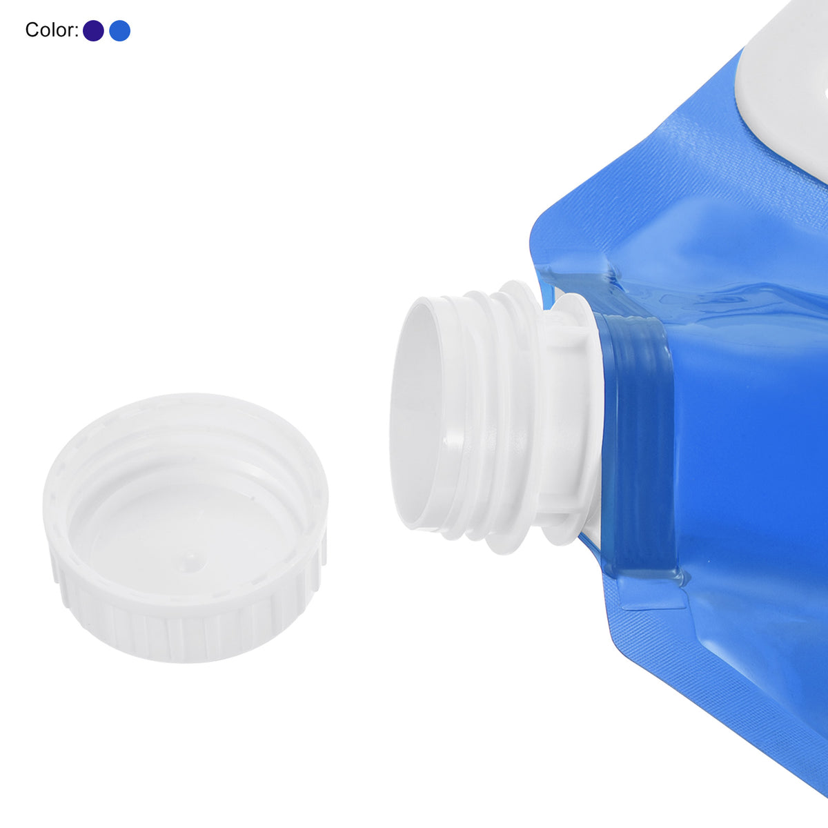 6 Pack Blue & Light Blue Collapsible Water Container Jug T379