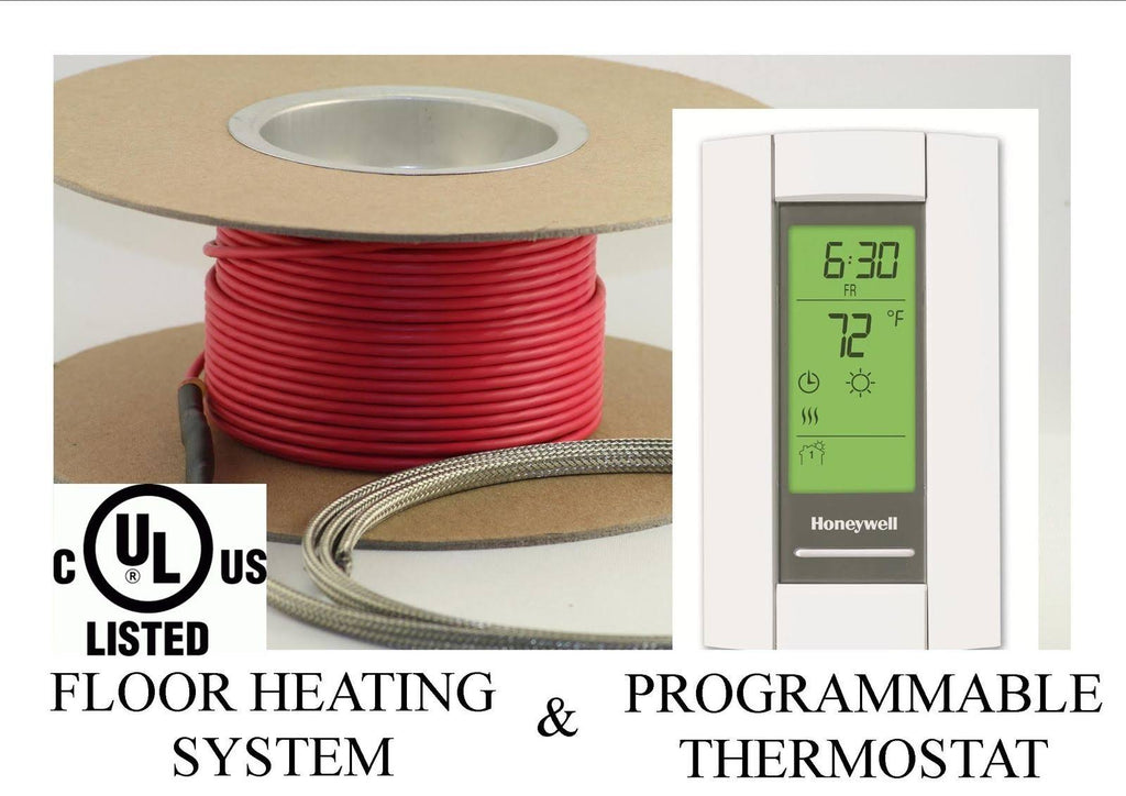 30 sqft Electric Radiant Floor Heat System with Digital Thermostat O910