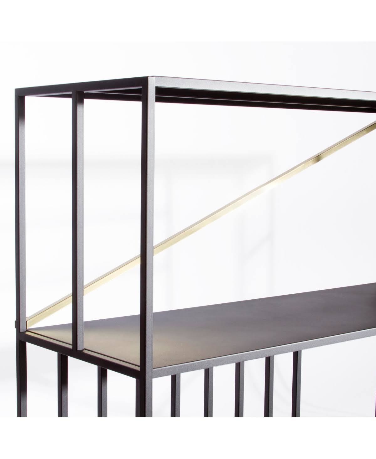 Black 2 Shelf Bookcase X15258
