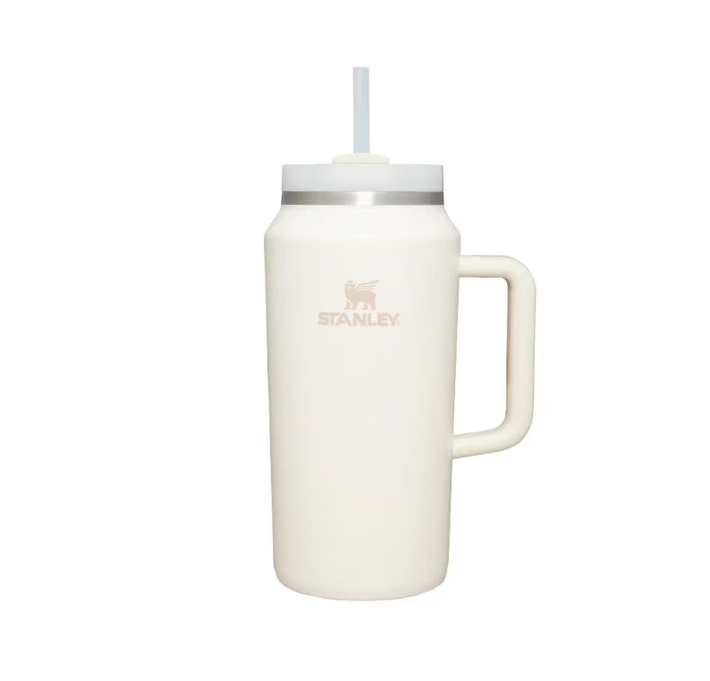 Cream 64oz Stainless Steel Tumbler with Lid and Straw B517735