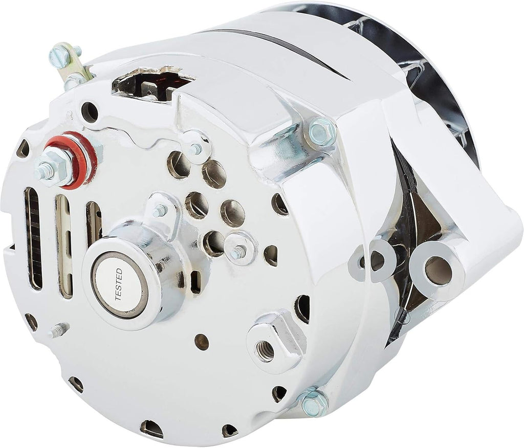 Chrome 100 Amp One Wire Alternator with Chrome Bracket E30326