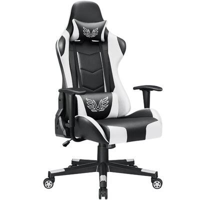 White High Back PC Racing Game Chair T646