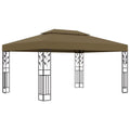 Taupe Steel Frame Outdoor Party Tent Gazebo Canopy Shelter 118.1 x 157.5 Inches X275262