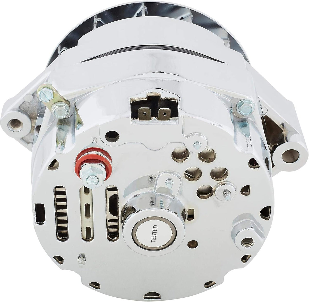 Chrome 100 Amp One Wire Alternator with Chrome Bracket E30326