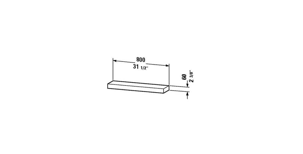 White High Gloss Lacquer Bathroom Shelf D135223