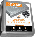 18' x 24' 10 Mil Waterproof Poly Tarp with Grommets Pack of 2 J543374