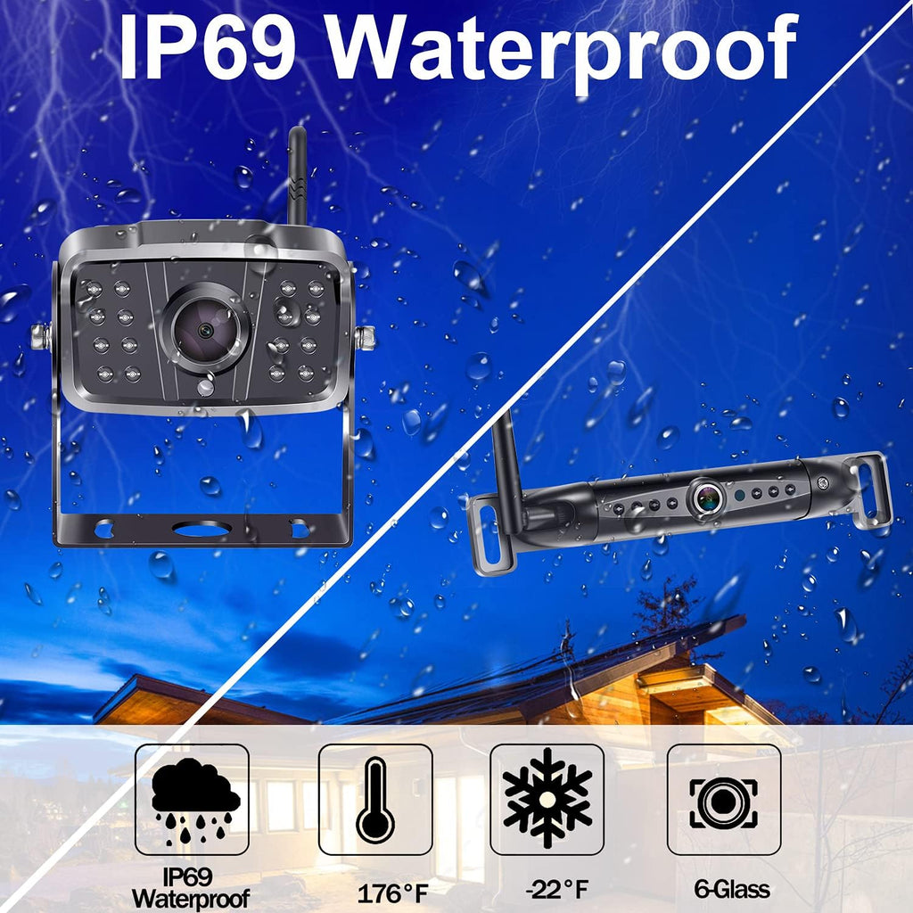 Wireless Backup Camera System with 7 Inch Monitor and 2 Cameras F213103