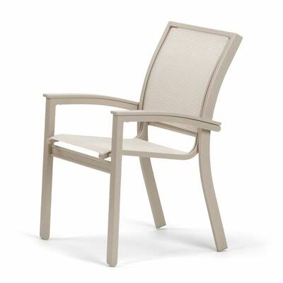 Stacking Patio Dining Armchair Textured Black F997