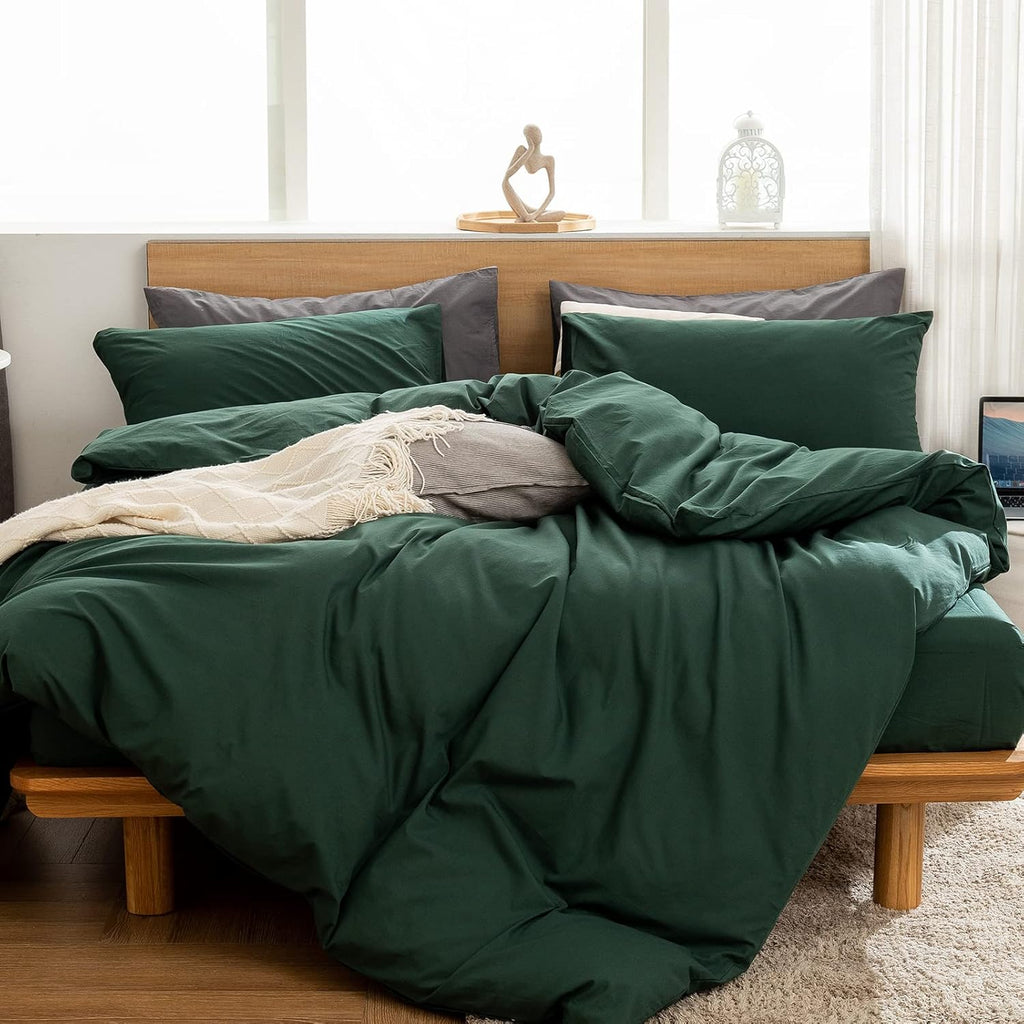 Queen 3 PCs Percale Cotton Duvet Cover Set R8527
