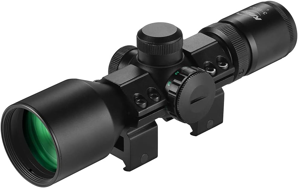 Compact Rifle Scope Red Green Illuminated Mil-dot Reticle Pack of 2 F5913