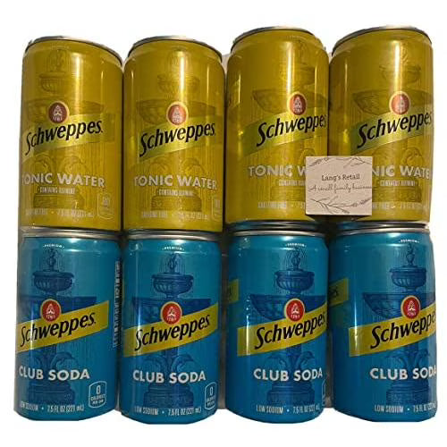Tonic Water and Club Soda Mini Cans, Pack of 8 G457802