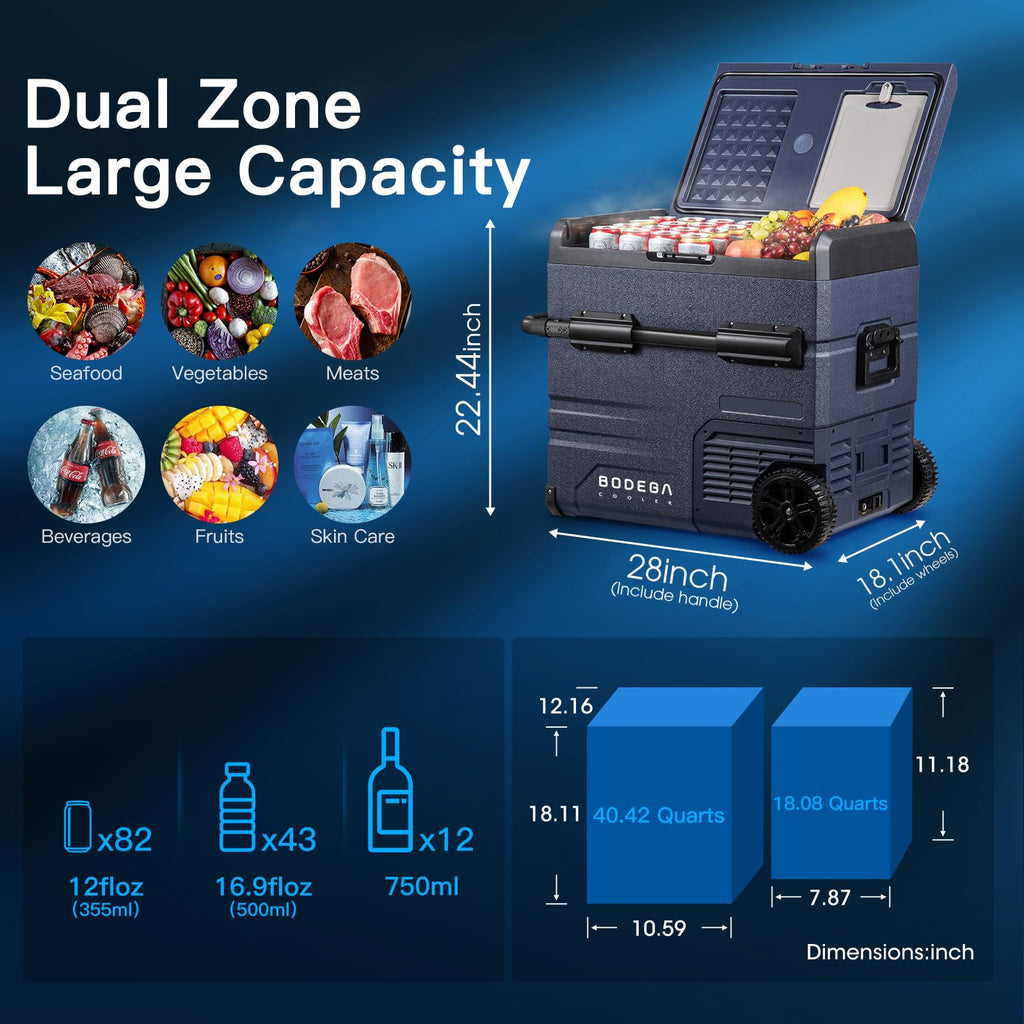 12 Volt 24V DC Portable Car Refrigerator Freezer 59 Quart I173209