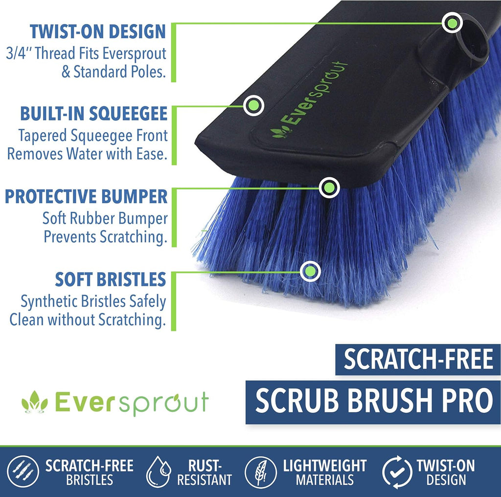 5-to-12 Foot Scrub Brush with Rubber Bumper V23025