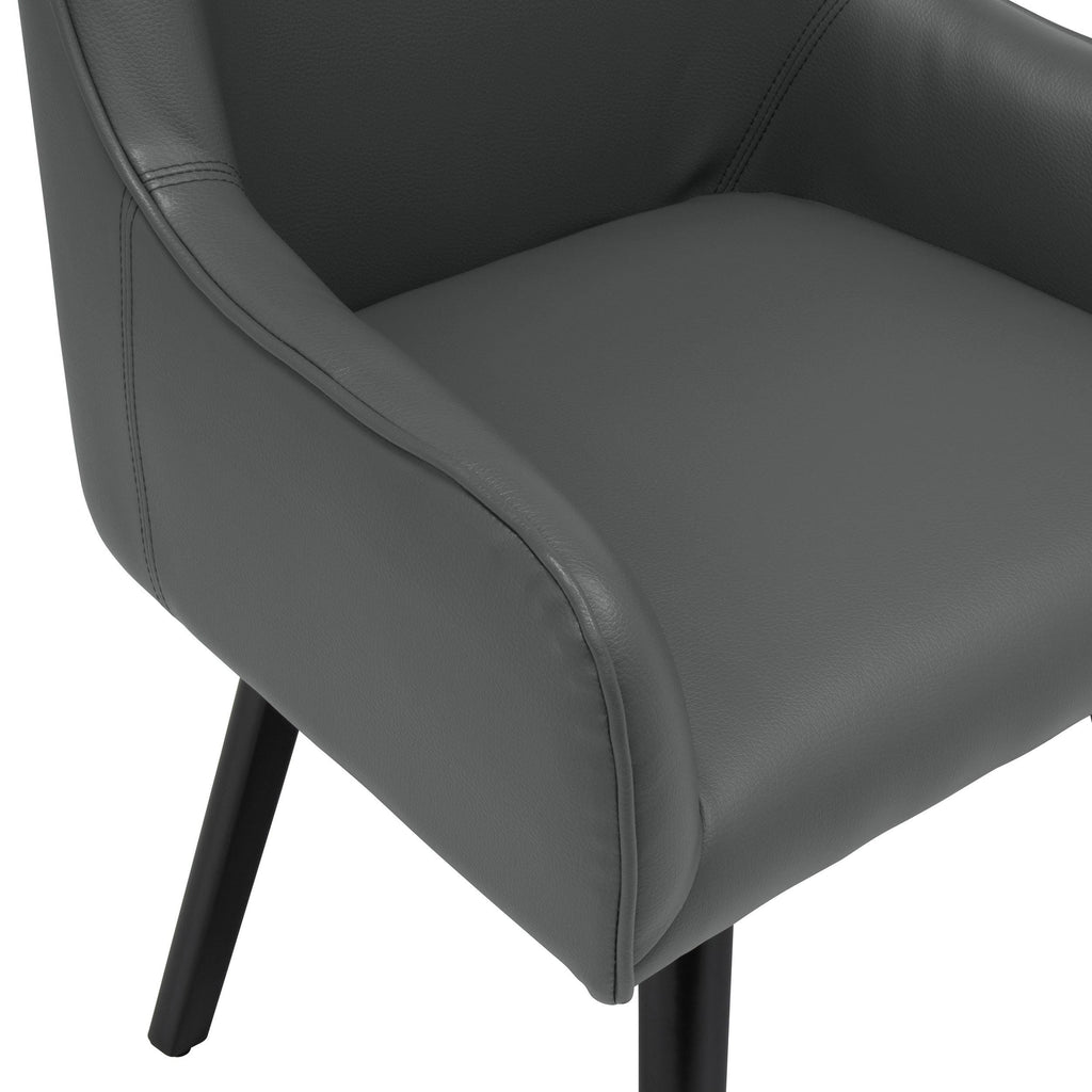 Caramel Brown Black Swivel Accent Chair with Arms Blended Leather Metal Legs P205