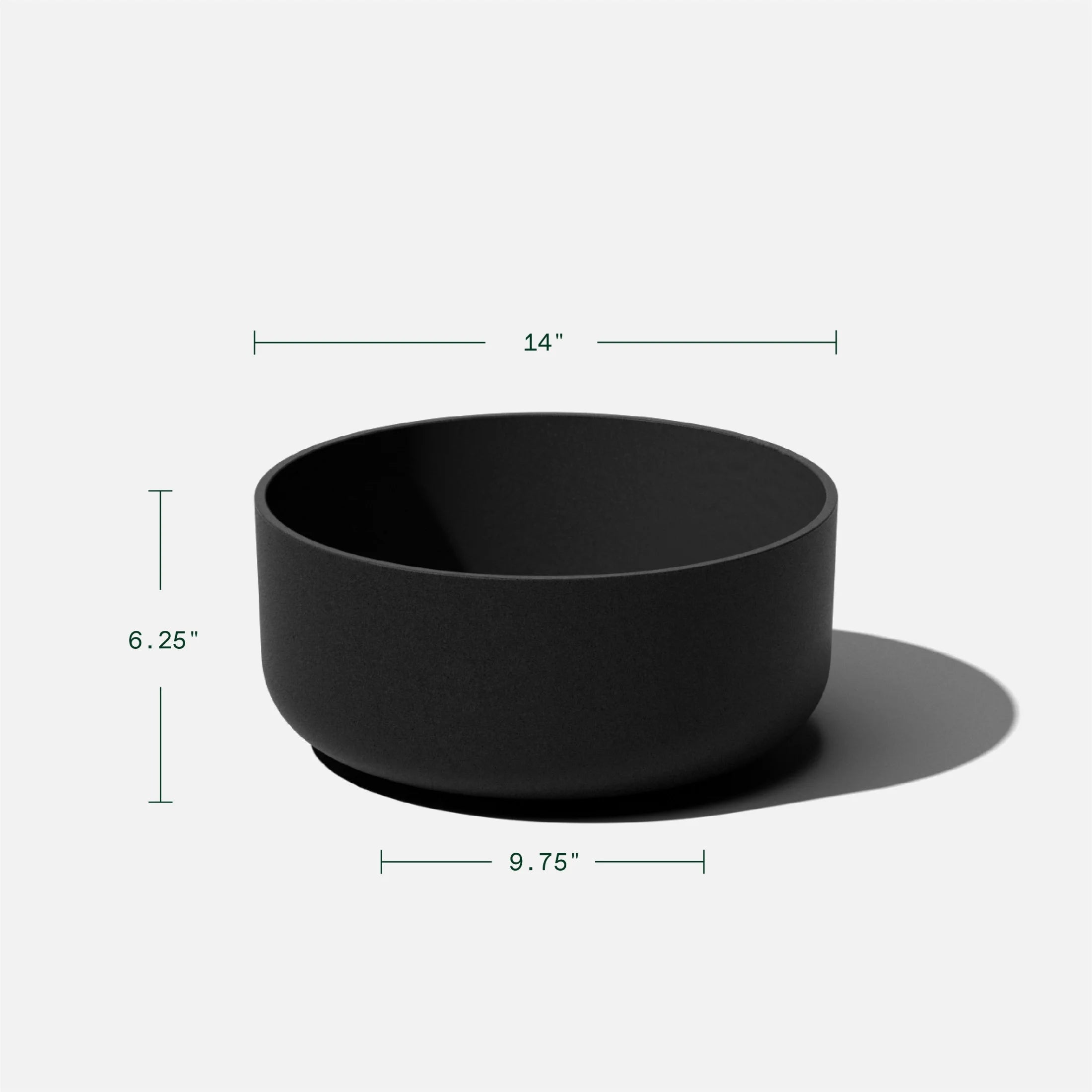 Kona Bowl 14" Plastic-Stone Planter 2-Pack Black A490658