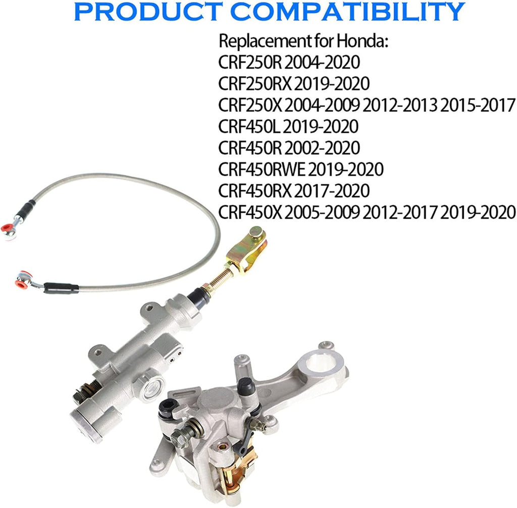 Rear Brake Master Cylinder Brake Caliper Hose Assembly Pack of 2 E53164
