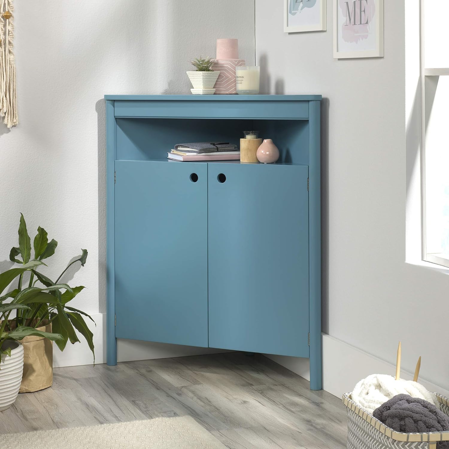 Storage Cabinet, Sea Blue Finish E888855