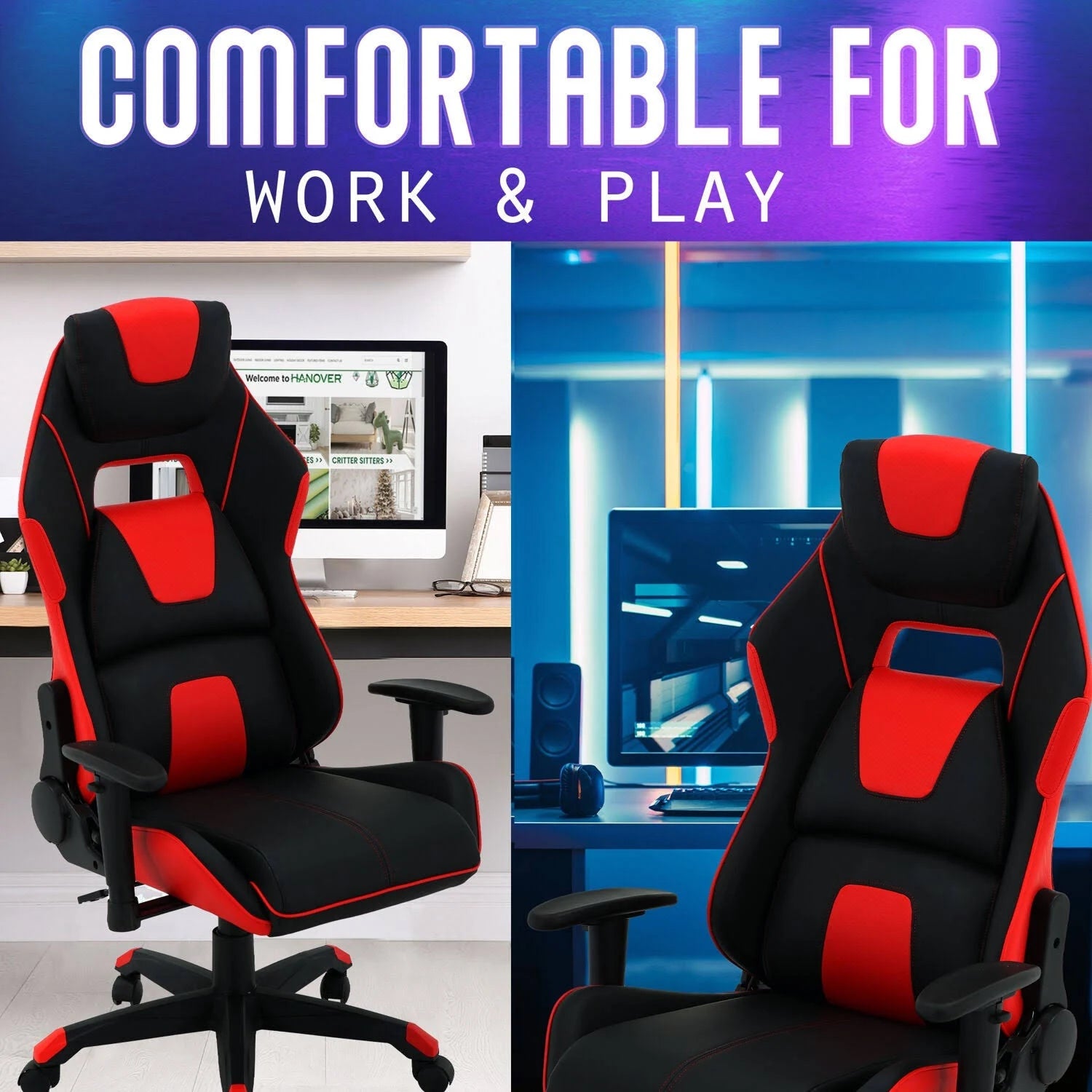 Black/Red Gaming Chair B9365