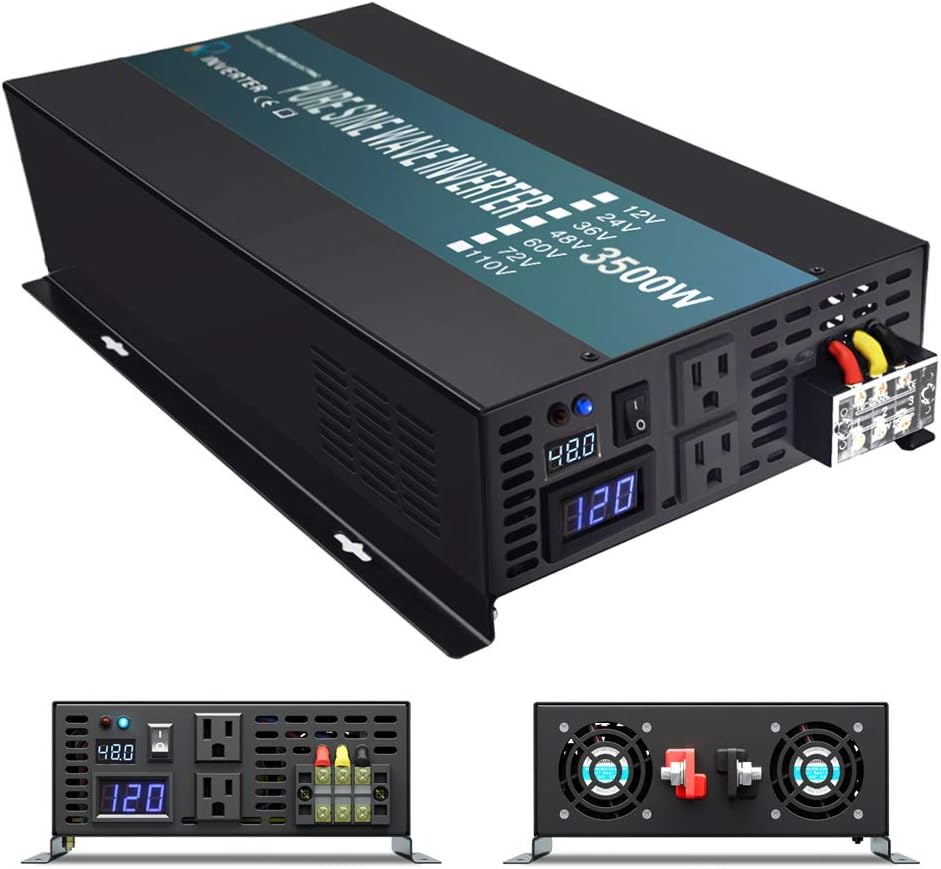 3500W 48V Pure Sine Wave Solar Inverter DC to 120V AC Off Grid K37157