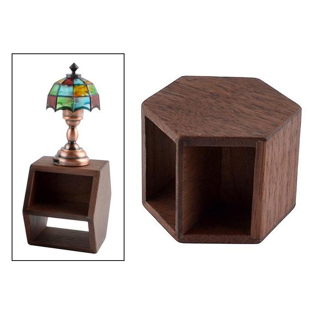 Walnut Wood Mini End Table Dolls House Toy B53690