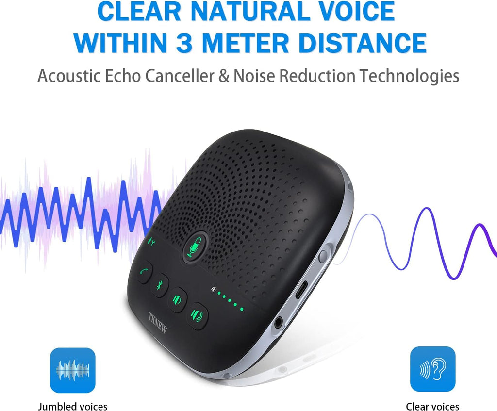 Bluetooth Speakerphone Conference Speaker with 4 Noise Cancellation Mics, Pack of 2 K5691