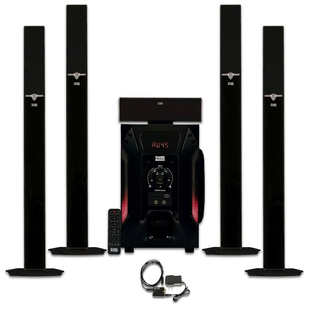Tower 5.1 Speaker System with Optical Input Powered Sub C229591