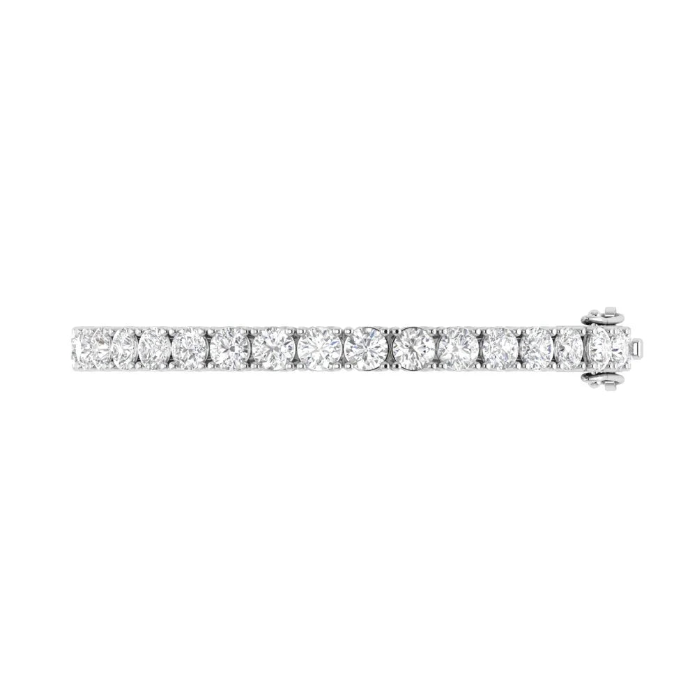 18k White Gold Plated Tennis Bracelet 4MM with Round Moissanite E50528