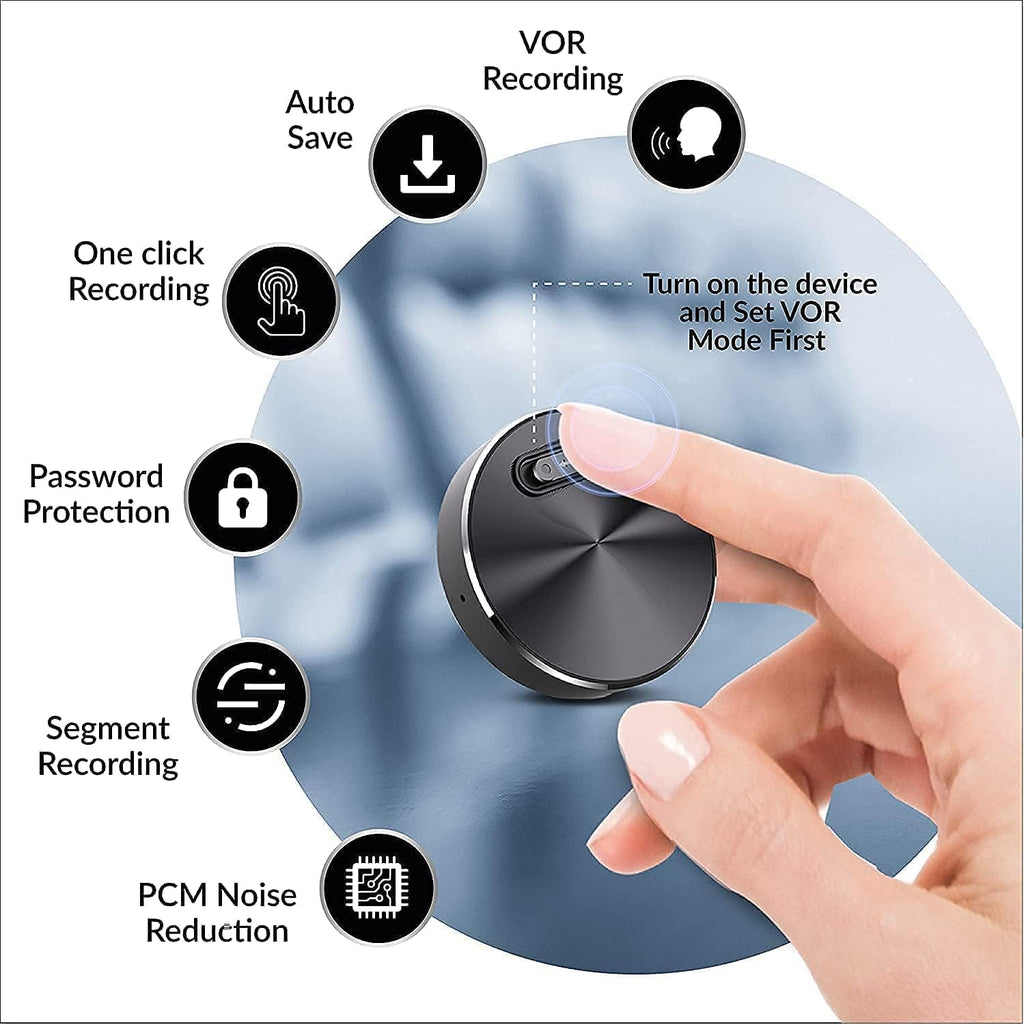 32 GB Pack of 2 Mini Voice Activated Recorder with Aluminum Alloy Casing X506616