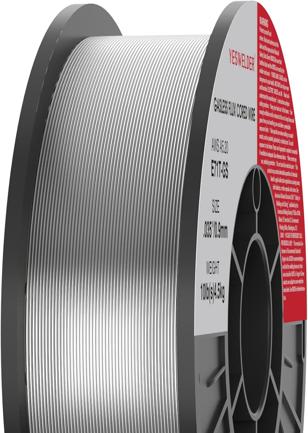 Flux Core Mig Wire, Mild Steel, .035 Diameter, 10-Pound Spool Pack of 2 S1532